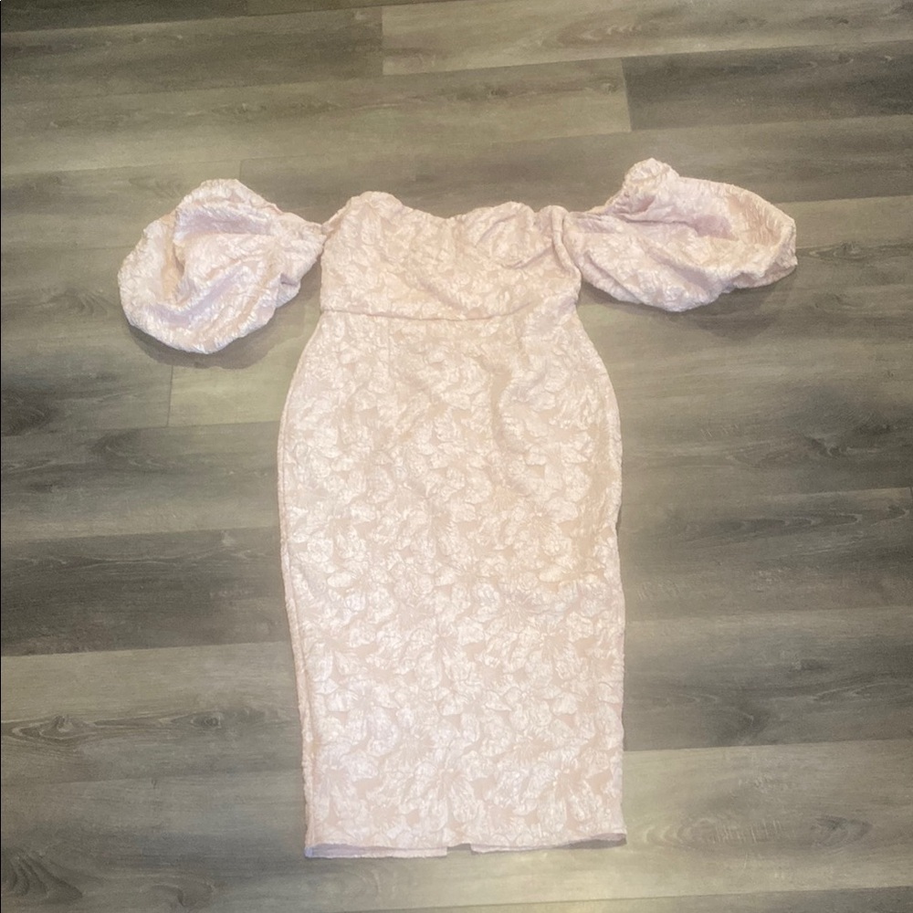 Off-Shoulder Light Pink Dress NWOT